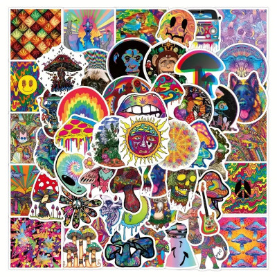 Festival 50 Autocollants Psychédéliques myfestival 