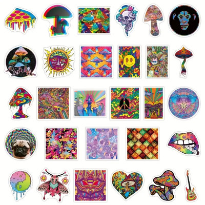 Festival 50 Autocollants Psychédéliques myfestival 