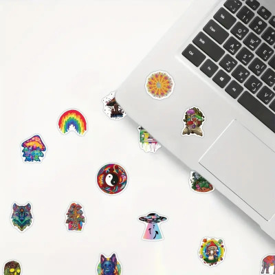 Festival 50 Autocollants Psychédéliques myfestival 