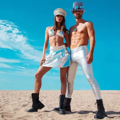 Festival Minijupe Brillante Argent (M/L) myfestival 