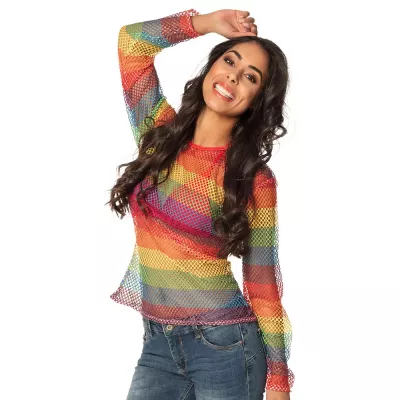 Festival Chemise en résille arc-en-ciel (M/L) myfestival 