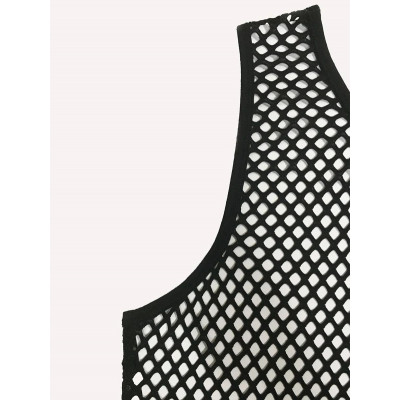 Festival Top Homme sans manches en résille transparent myfestival 